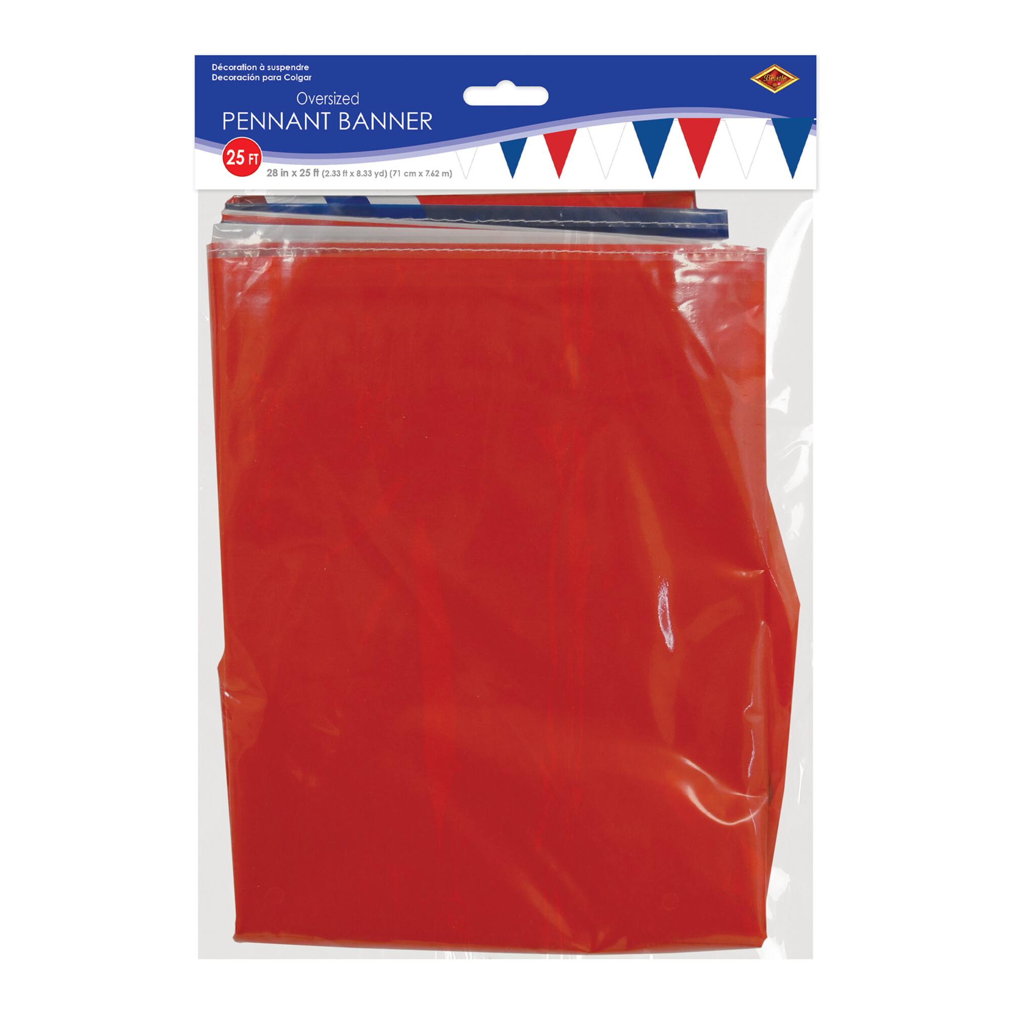 Beistle 25ft. Red, White & Blue Oversized Pennant Banner
